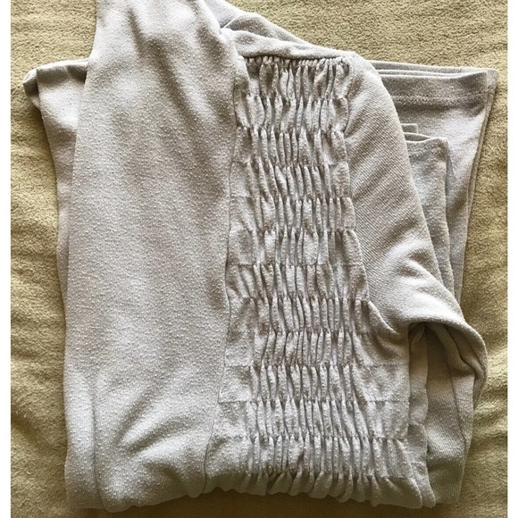 Moa C Moa Womens Lgt Gray Open Front Cardigan Sweater SzL Pre-Owned - Picture 5 of 10